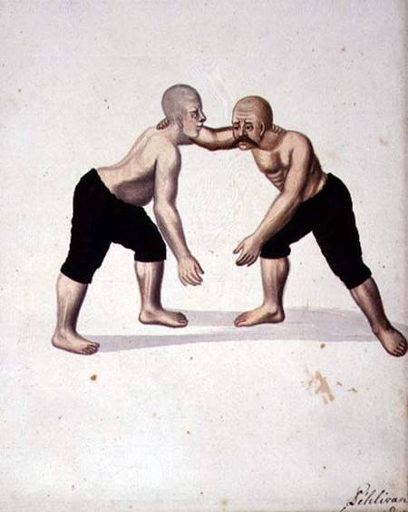 Two Wrestlers, Ottoman period a Scuola Turca
