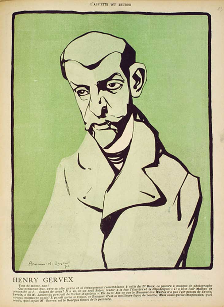 Henry Gervex, from La Foire aux Croûtes series in LAssiette au Buerre, 1902 a Umberto Brunelleschi
