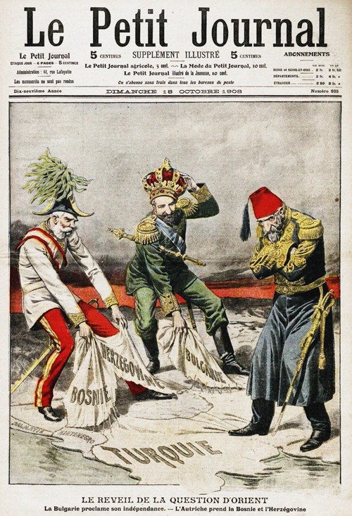 Bosnian Crisis. Cover of the French periodical Le Petit Journal, 18th October 1908 a Unbekannter Künstler