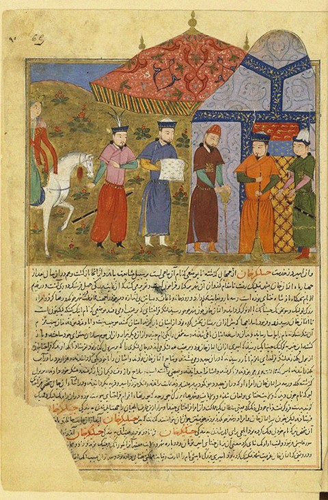 The siege of Beijing. Miniature from Jami' al-tawarikh (Universal History) a Unbekannter Künstler