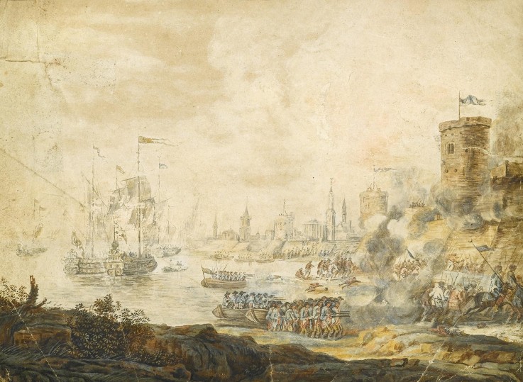 The naval Battle of Chesma on 5 July 1770 a Unbekannter Künstler