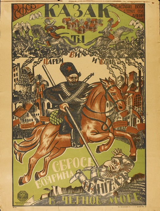Cossack Throw Wrangel in the Black Sea (Poster) a Unbekannter Künstler