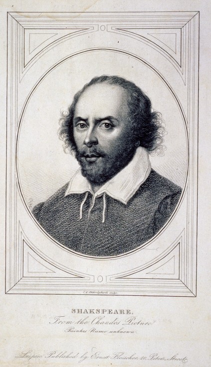 Portrait of the poet William Shakespeare (1564-1616) a Unbekannter Künstler