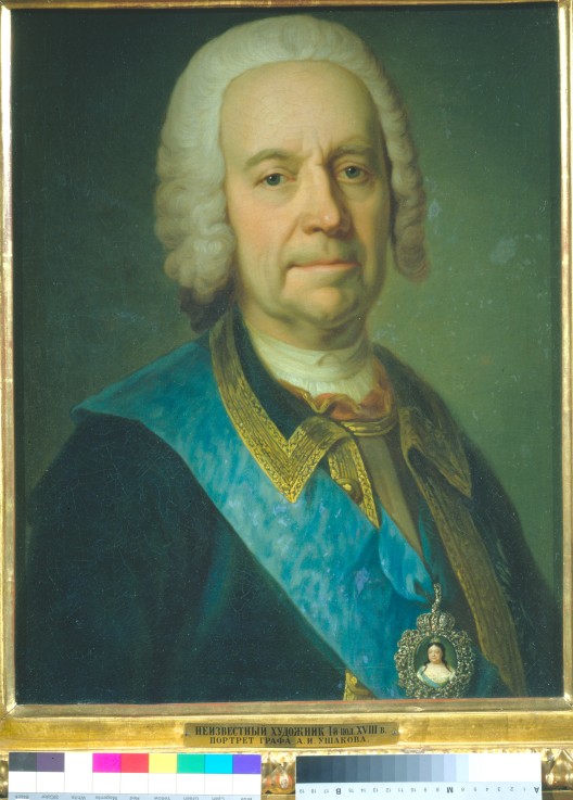 Portrait of Count Andrei Ivanovich Ushakov (1708-1739) a Unbekannter Künstler