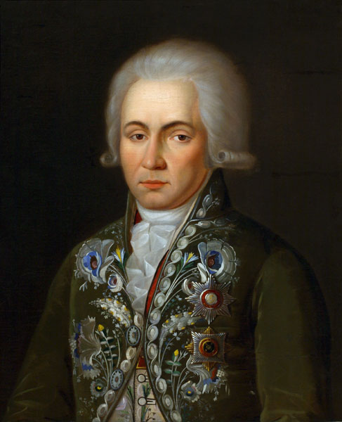 Portrait of the Poet Gavrila R. Derzhavin (1743-1816) a Unbekannter Künstler