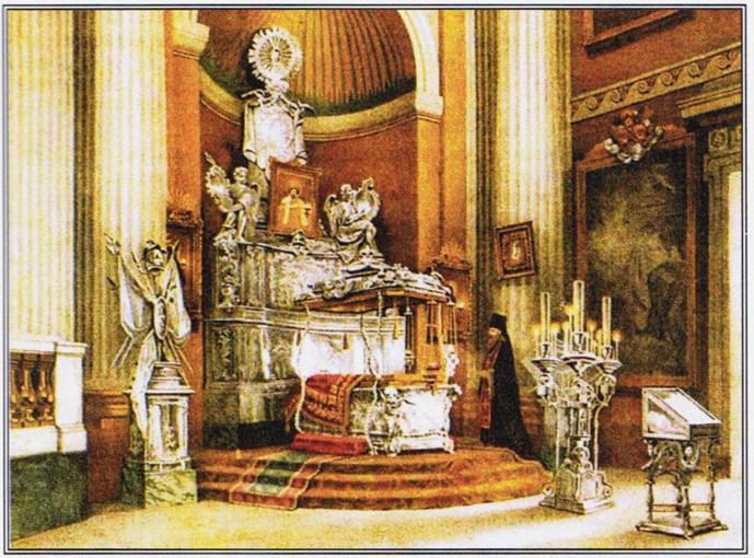 The shrine of Saint Alexander Nevsky a Unbekannter Künstler