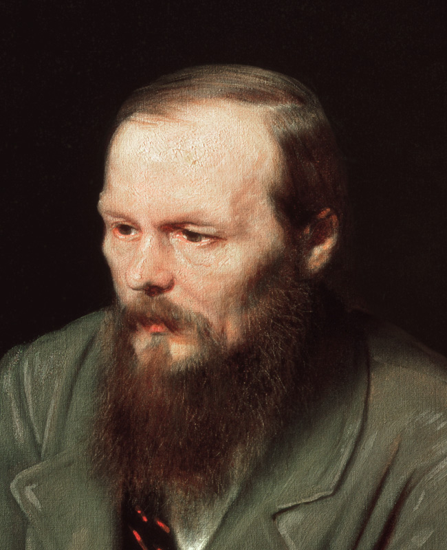 Portrait of Fyodor Dostoyevsky (1821-81) 1872 (detail of 67923) a Vasili Grigorevich Perov