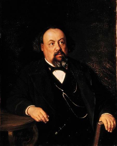 Portrait of Alexey Fiofilaktovich Pisemsky (1821-81) a Vasili Grigorevich Perov