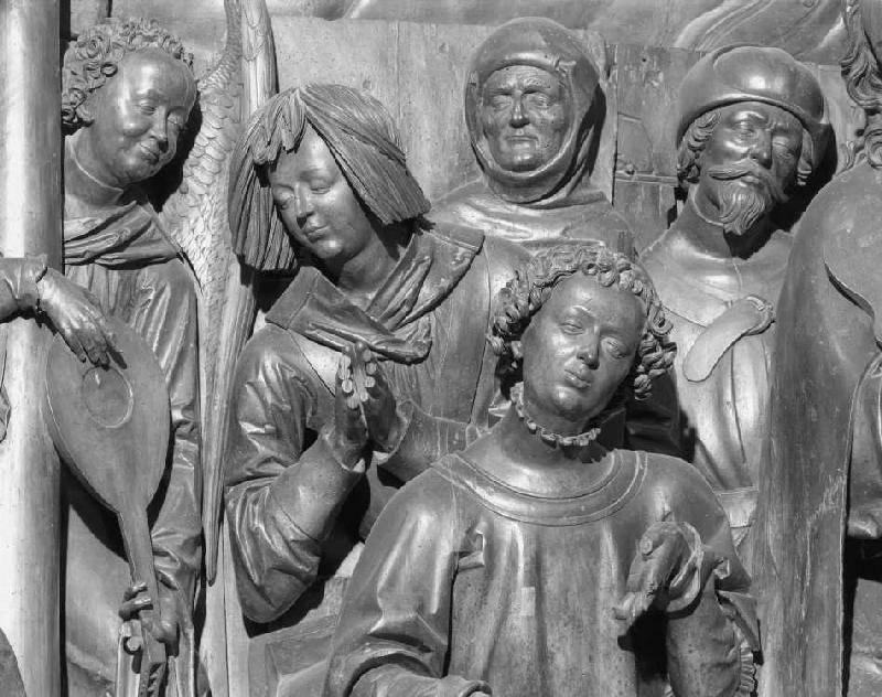 Der Bamberger Altar (Detail der Geburt Christi): Hirten a Veit Stoß