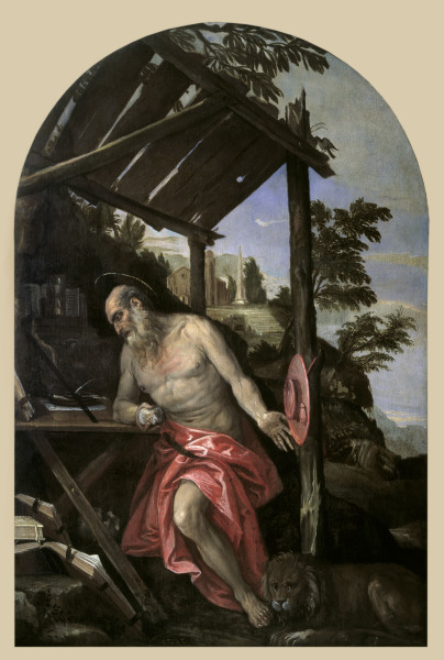 Veronese / St.Jerome / Paint./ c.1580 a Veronese, Paolo (Paolo Caliari)