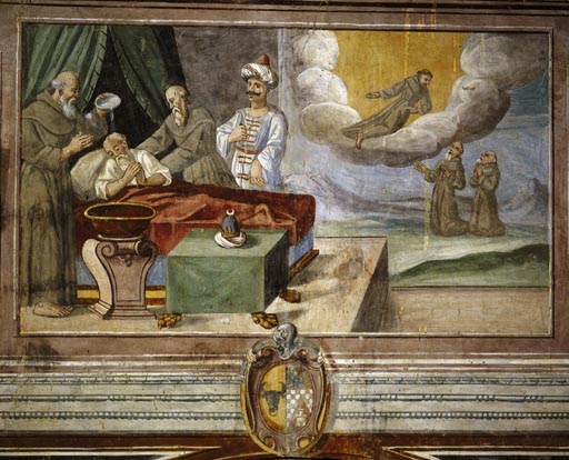Der Heilige Franziskus weist seine Brueder an, den Sultan zu taufen a Vetralla Latium