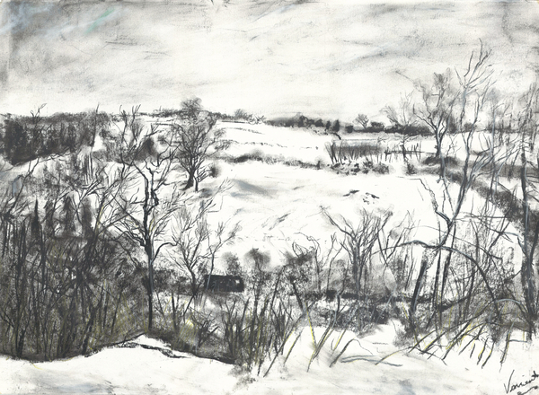 Snow over land at Osmotherley a Vincent Alexander Booth