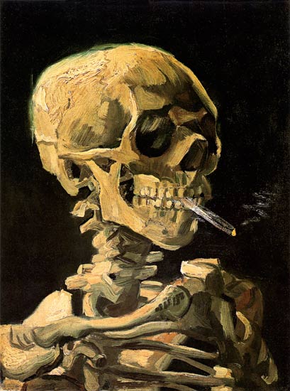 Cranio di uomo con sigaretta a Vincent Van Gogh