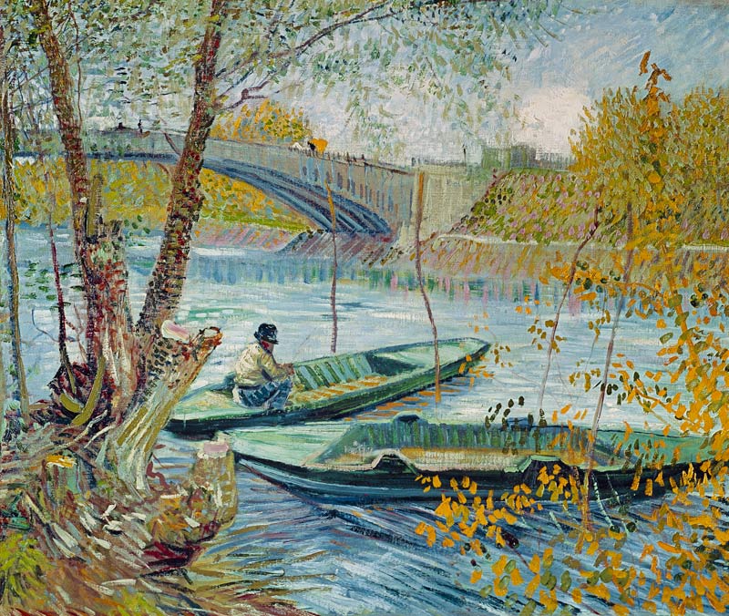 La pesca di primavera,ponte di Clichy a Vincent Van Gogh