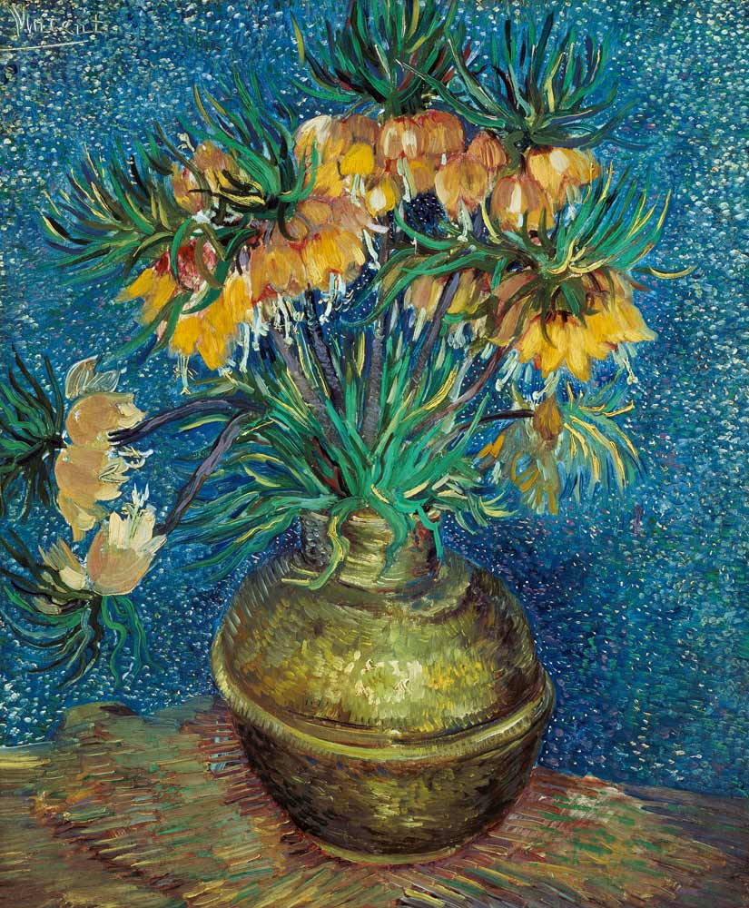 Corona imperiale in un vaso di rame a Vincent Van Gogh