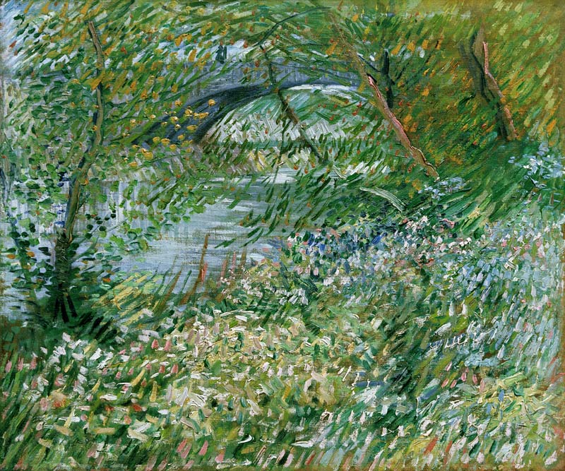 Les quais de la Seine, avec le pont de Clichy au printemps a Vincent Van Gogh