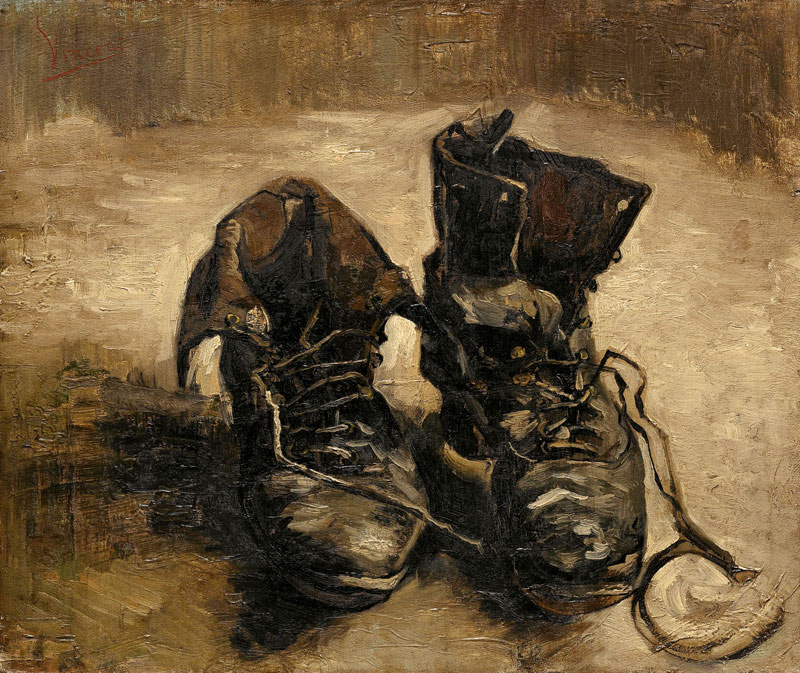 Scarpe con lacci - olio su tela di Vincent van Gogh