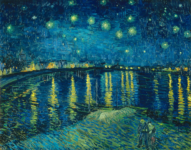 Notte stellata sul Rodano a Vincent Van Gogh