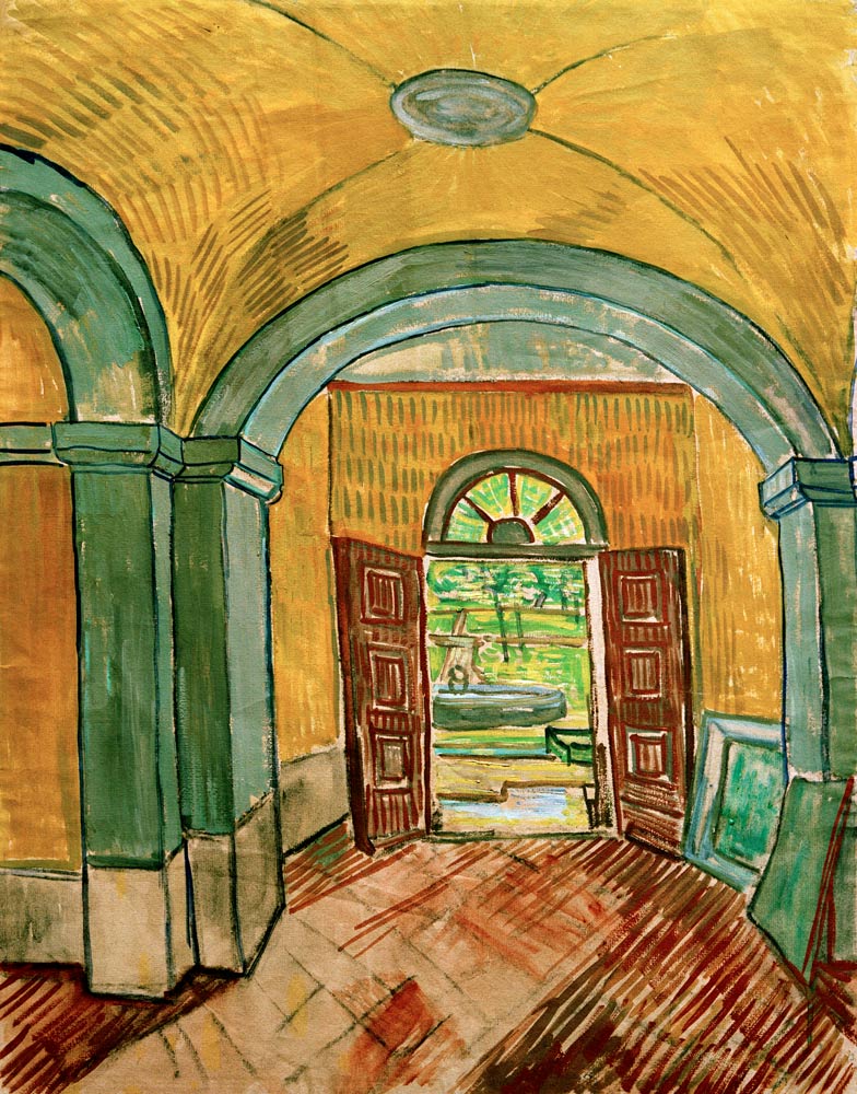 V.van Gogh, Vestibule of Asylum / 1889 a Vincent Van Gogh