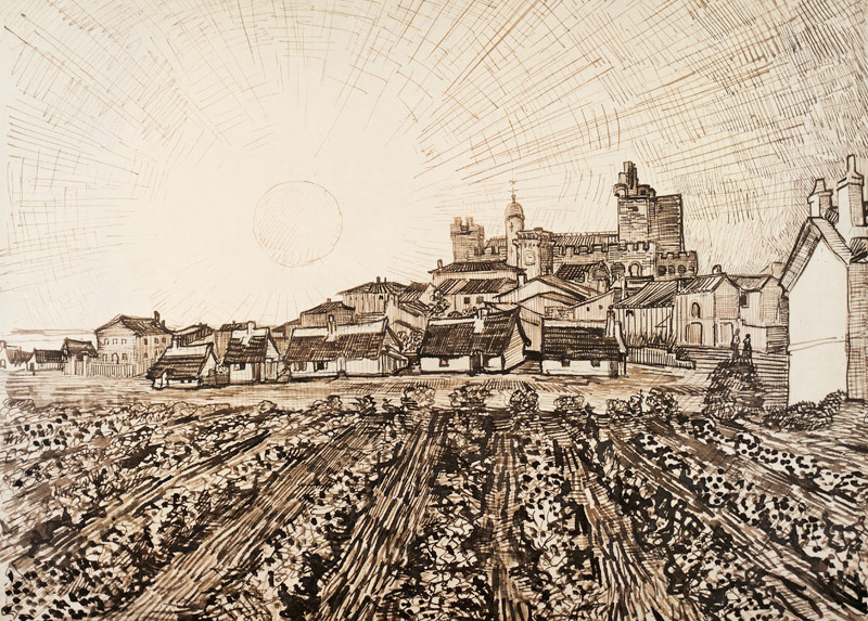 View of Saintes-Maries a Vincent Van Gogh