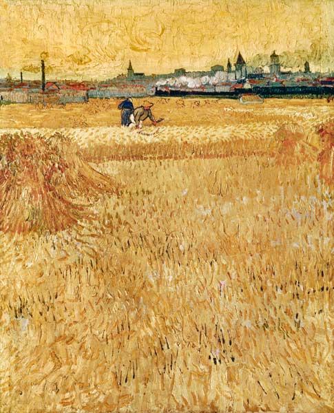 Campi di Grano ad Arles di Vincent van Gogh | Opere d'arte autentiche su  Copia di Arte