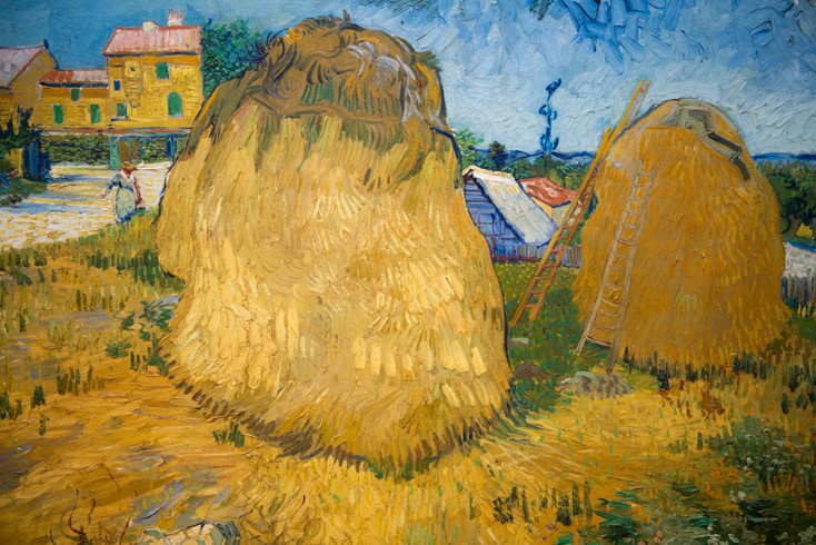 Wheat Stacks in Provence a Vincent Van Gogh