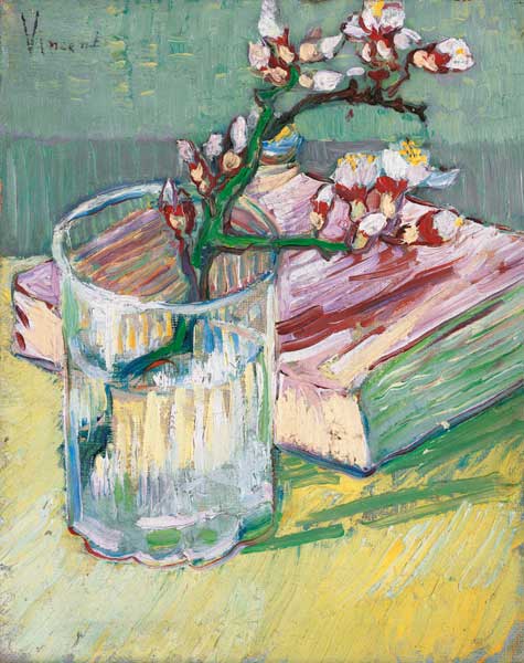Natura morta con ramo di mandorlo fiorito a Vincent Van Gogh