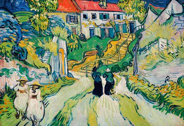 Way and stairs in Auvers a Vincent Van Gogh