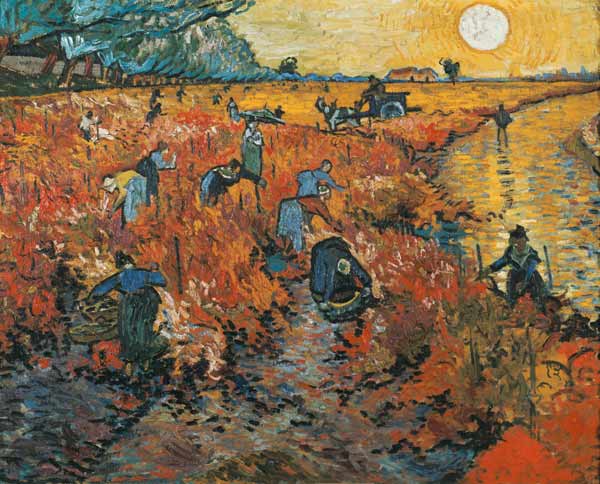 Le vigne rosse ad Arles a Vincent Van Gogh