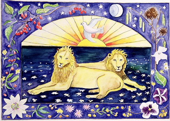 Lions (month of December from a calendar)  a Vivika  Alexander