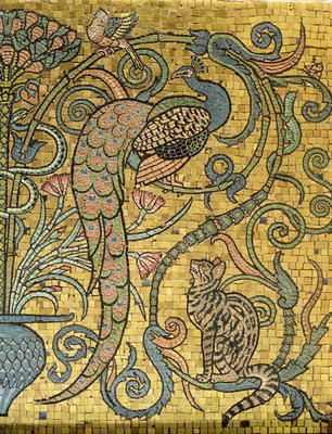 Detail of the gold mosaic frieze, c.1881 (mosaic) a Walter Crane