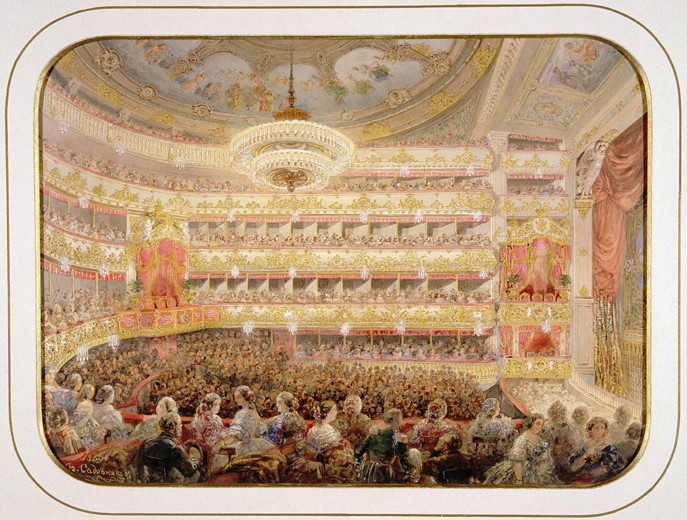 The auditorium of the Mikhaylovsky Theatre in St. Petersburg a Wassili Sadownikow