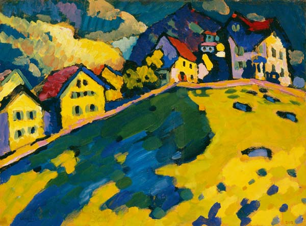 Houses on a Hill a Wassily Kandinsky