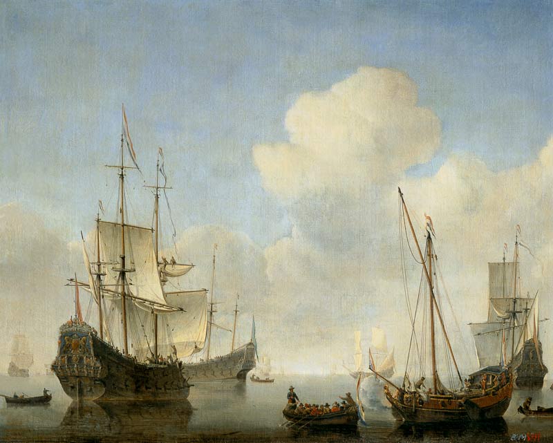 Schiffe an der West-Afrikanischen Küste a Willem van de Velde il Giovane