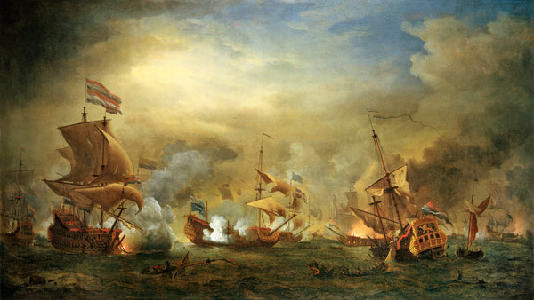 The Battle of the Texel, Kijkduin a Willem van de Velde il Giovane