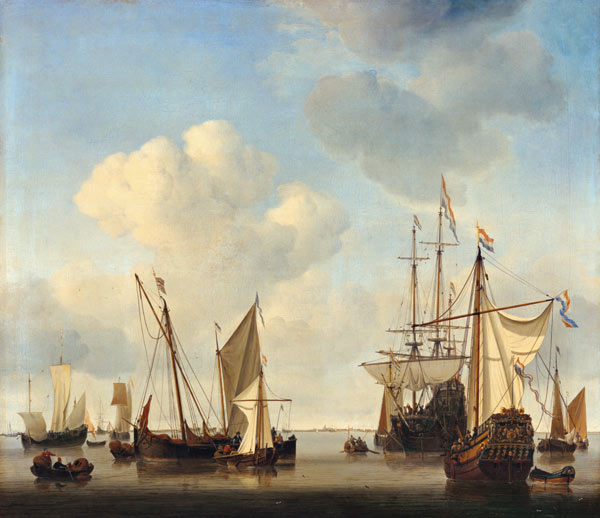Warships on the Y. a Willem van de Velde il Giovane