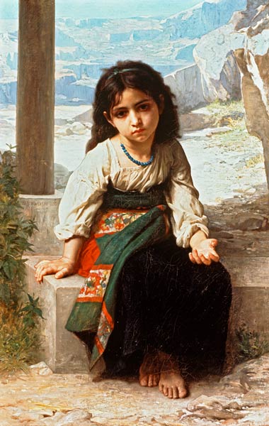 Petite Mendiante a William Adolphe Bouguereau
