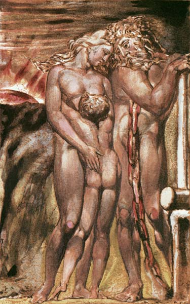Enitharmon, Orc and Los a William Blake