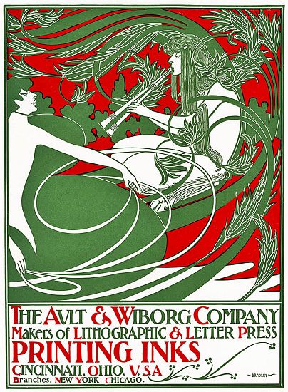 Art Nouveau poster depicting Pan - William Bradley