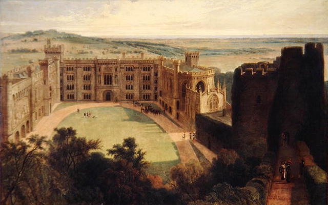 Arundel Castle from the Keep, 1823 (oil on canvas) a William Daniell
