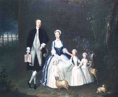 Baptist Noel, 4th Earl of Gainsborough and His Wife, Elizabeth, with their Children a William Henesy