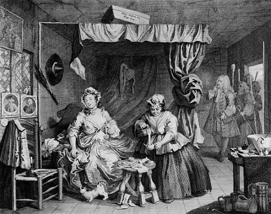 A Harlot''s Progress, plate III, ''Apprehended the Magistrate'' a William Hogarth