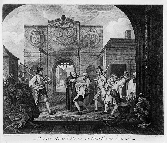 The Gate of Calais, or O The Roast Beef of Old England a William Hogarth