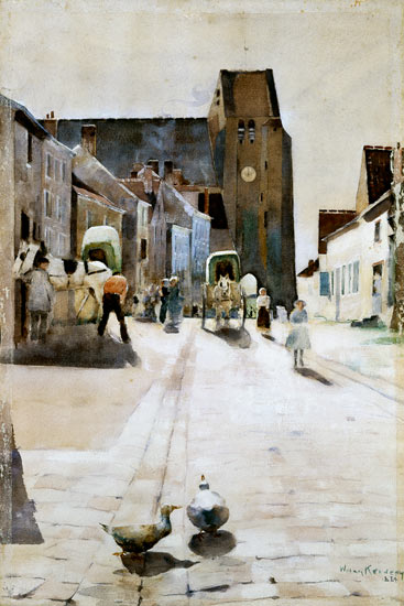 The Main Street, Grez-sur-Loing a William Kennedy