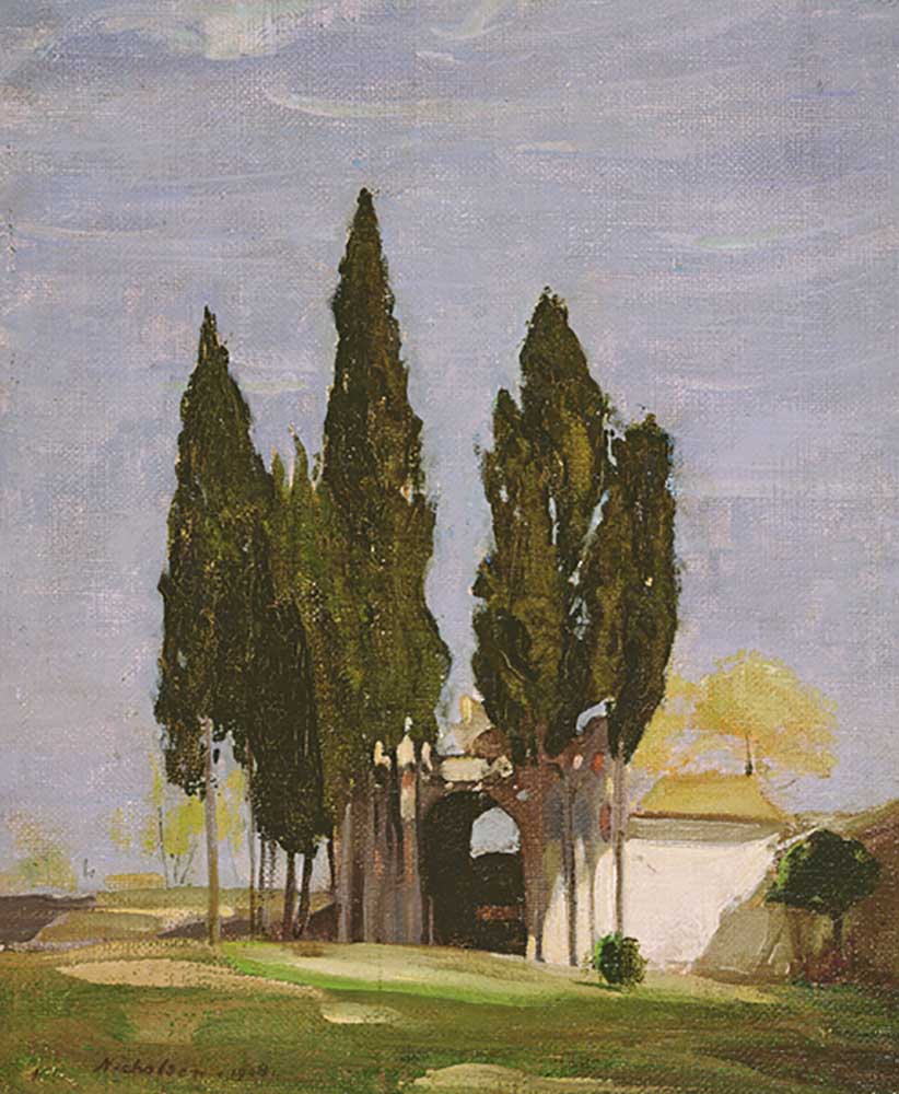 Cypresses, Palatine Hill, Rome, 1908 a William Nicholson