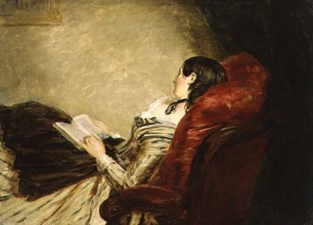 Sketch of the Artist's Wife Asleep in a Chair a William Powel Frith