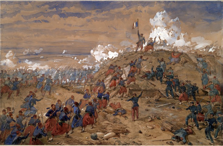 Attack on the Malakoff redoubt on 7 September 1855 a William Simpson