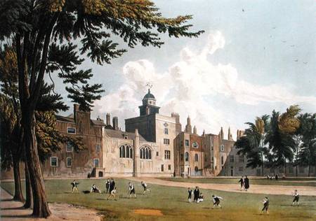 Charter House from the Play Ground, from 'History of Charter House', part of Ackermann's 'History of a William Westall